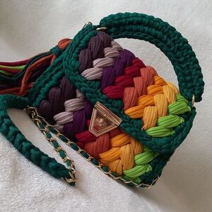 Colorful Woven Handbag